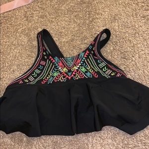 Neon Printed Target Bikini Top